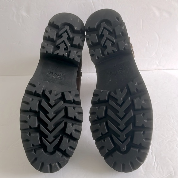 ZODIAC Women Miller Harness Leather Lug Sole Boot Block Chunky Heel Shoe Size 10 - Picture 10 of 10